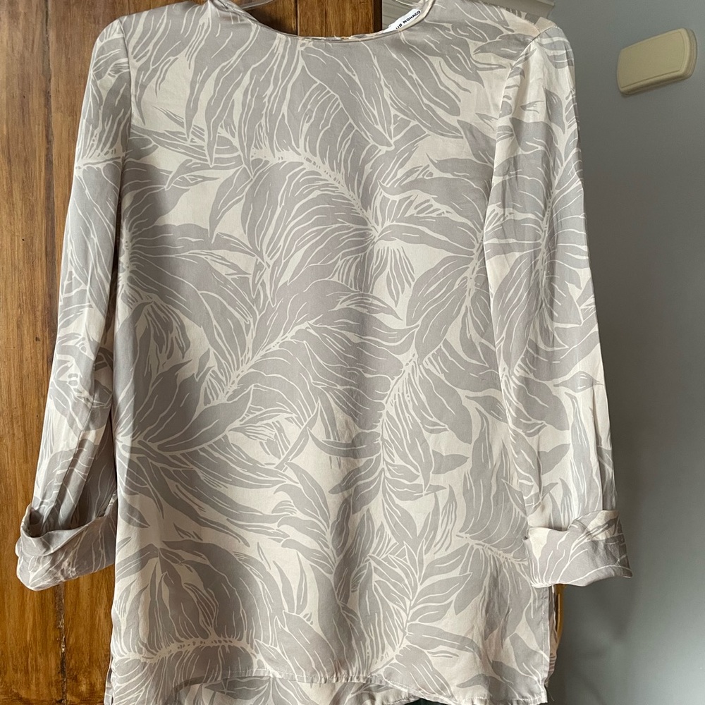 Grey silk blouse